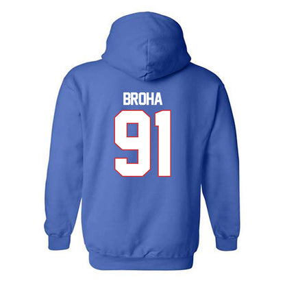 LA Tech - NCAA Football Legends : Matthew Broha - Generic Shersey Hooded Sweatshirt-1