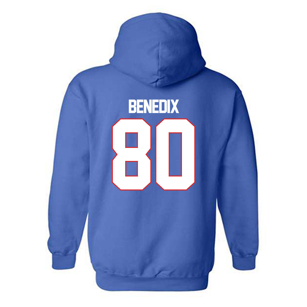 LA Tech - NCAA Football : Dane Benedix - Generic Shersey Hooded Sweatshirt-1