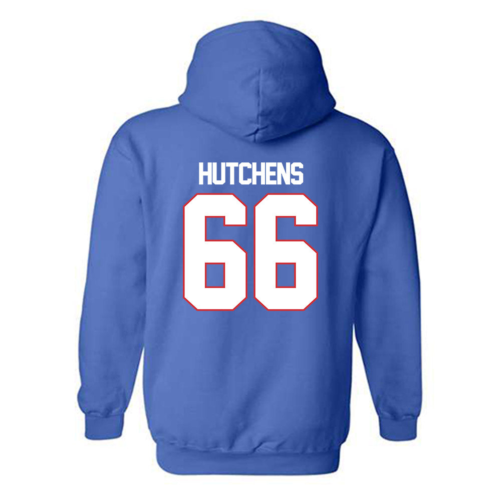 LA Tech - NCAA Football : Will Hutchens - Generic Shersey Hooded Sweatshirt-1