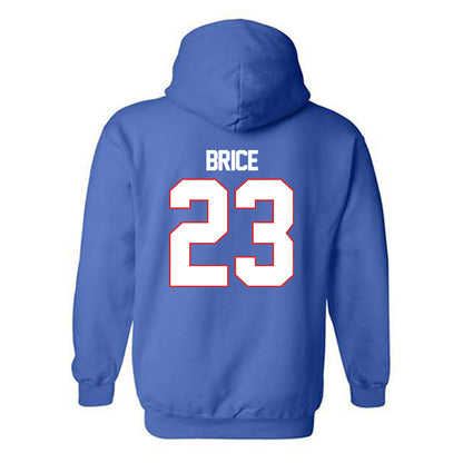 LA Tech - NCAA Football Legends : Kentrell Brice - Generic Shersey Hooded Sweatshirt-1