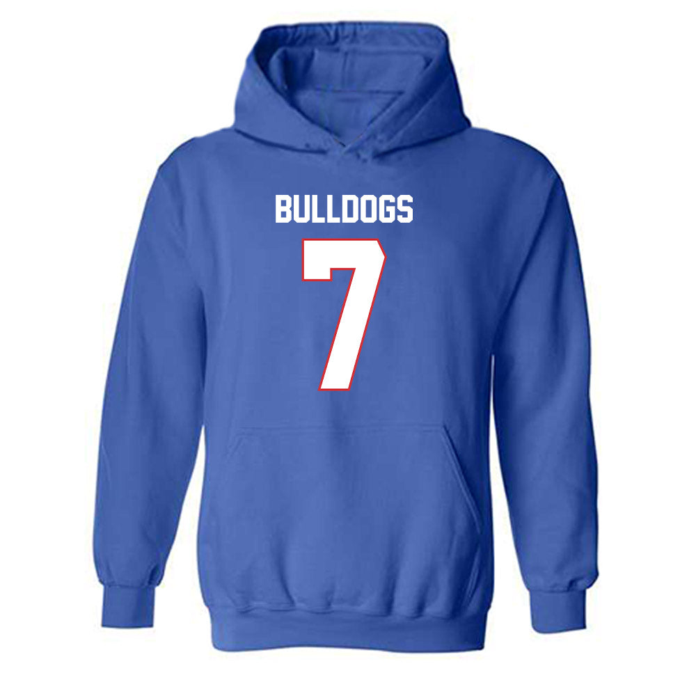 LA Tech - NCAA Football : Jhamal Shelby Jr - Generic Shersey Hooded Sweatshirt-0