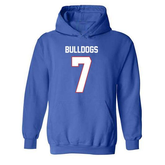 LA Tech - NCAA Football : Jhamal Shelby Jr - Generic Shersey Hooded Sweatshirt-0