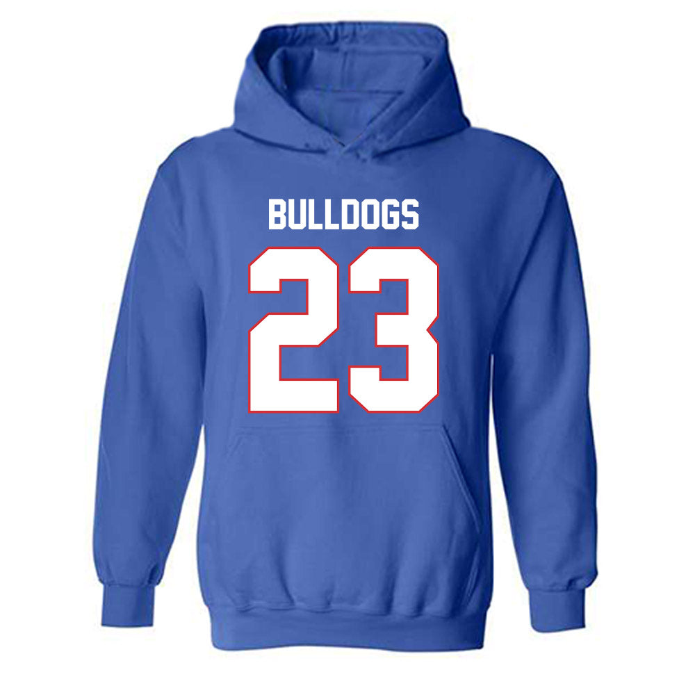LA Tech - NCAA Football Legends : Kentrell Brice - Generic Shersey Hooded Sweatshirt-0