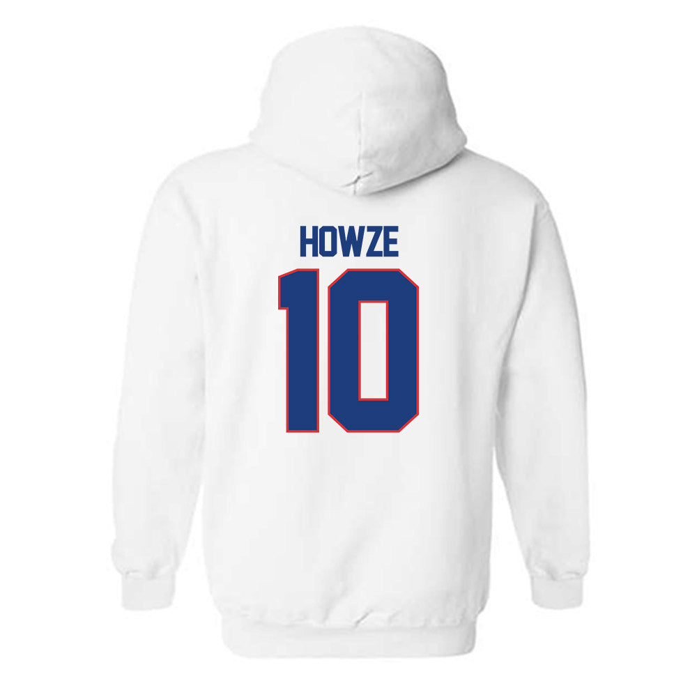LA Tech - NCAA Men's Basketball : Kylan Howze - Generic Shersey Hooded Sweatshirt-1