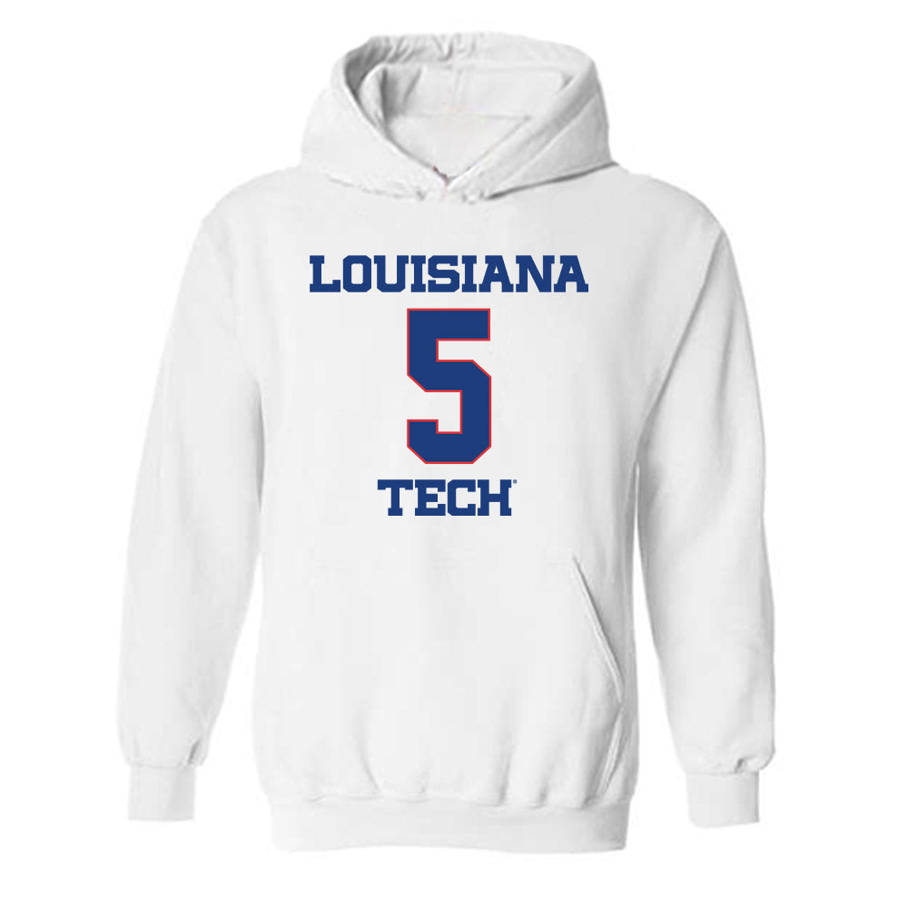 LA Tech - NCAA Men's Basketball : Avery Thomas II - Generic Shersey Hooded Sweatshirt-0