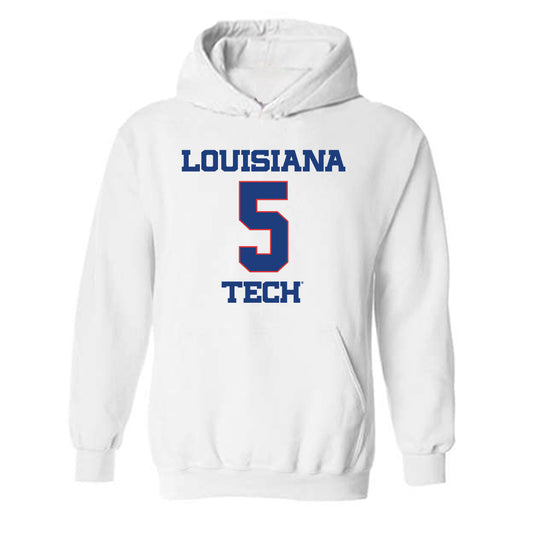 LA Tech - NCAA Men's Basketball : Avery Thomas II - Generic Shersey Hooded Sweatshirt-0