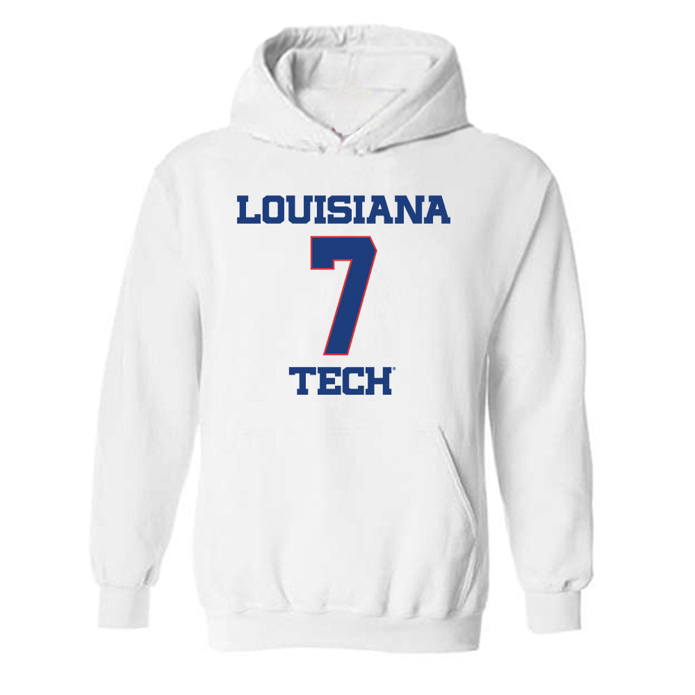 LA Tech - NCAA Men's Basketball : Sir issac Herron - Generic Shersey Hooded Sweatshirt-0