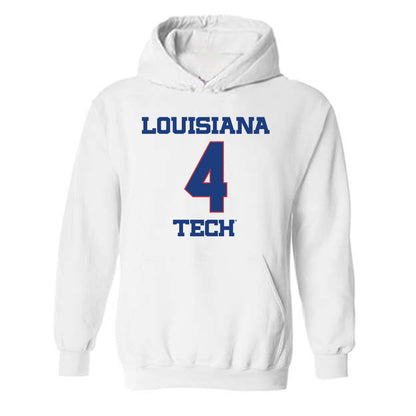 LA Tech - NCAA Men's Basketball : Jaylen Fenner - Generic Shersey Hooded Sweatshirt-0