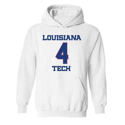 LA Tech - NCAA Men's Basketball : Jaylen Fenner - Generic Shersey Hooded Sweatshirt-0