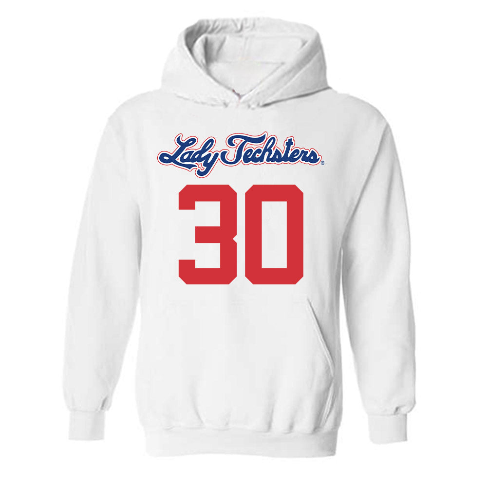 LA Tech - NCAA Women's Basketball : Kaleigh Thompson - Generic Shersey Hooded Sweatshirt-0