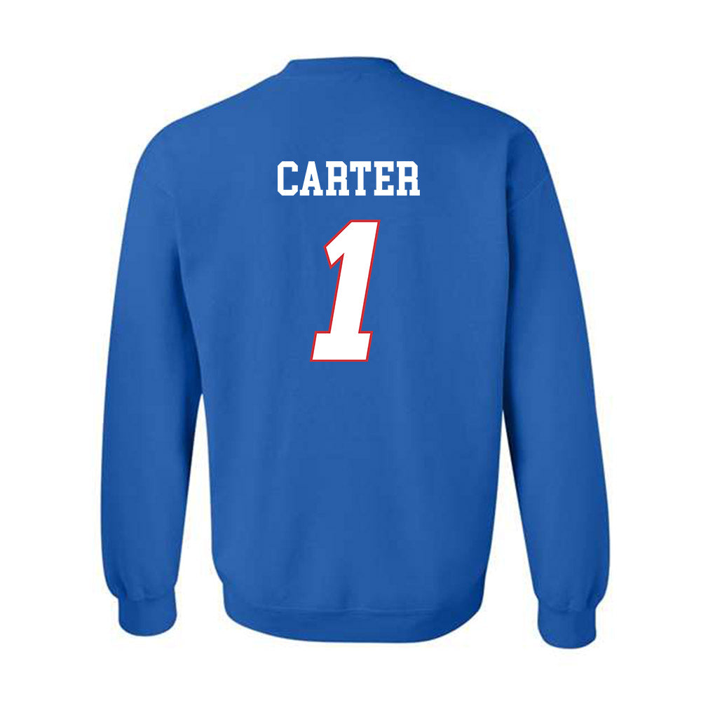 LA Tech - NCAA Women's Volleyball : Sydnee Carter - Replica Shersey Crewneck Sweatshirt-1