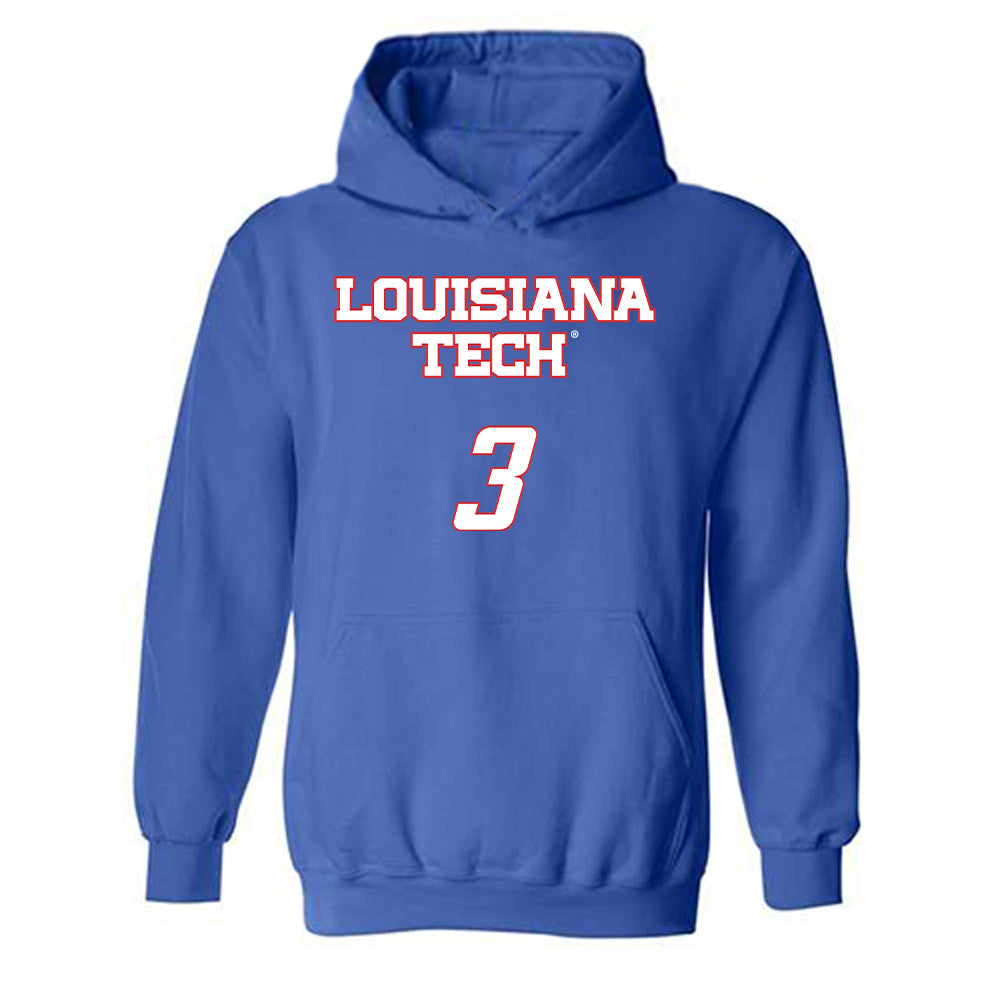 LA Tech - NCAA Women's Volleyball : Shelby Hannah - Replica Shersey Hooded Sweatshirt-0