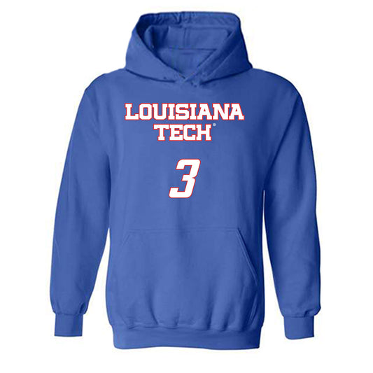 LA Tech - NCAA Women's Volleyball : Shelby Hannah - Replica Shersey Hooded Sweatshirt-0