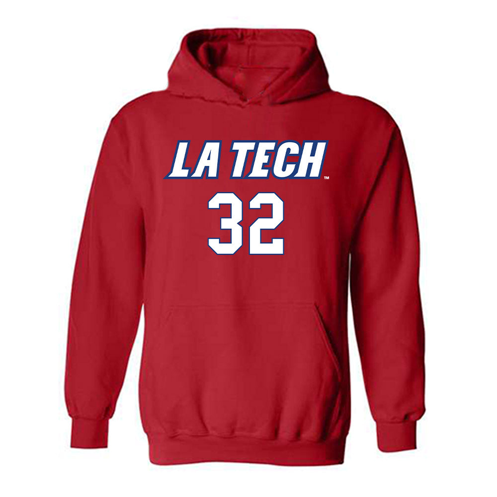 LA Tech - NCAA Women's Volleyball : Zari Gillispie - Replica Shersey Hooded Sweatshirt-0