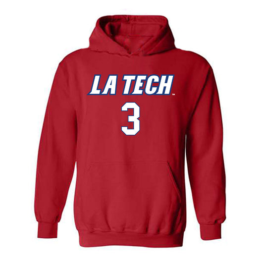 LA Tech - NCAA Women's Volleyball : Shelby Hannah - Replica Shersey Hooded Sweatshirt-0