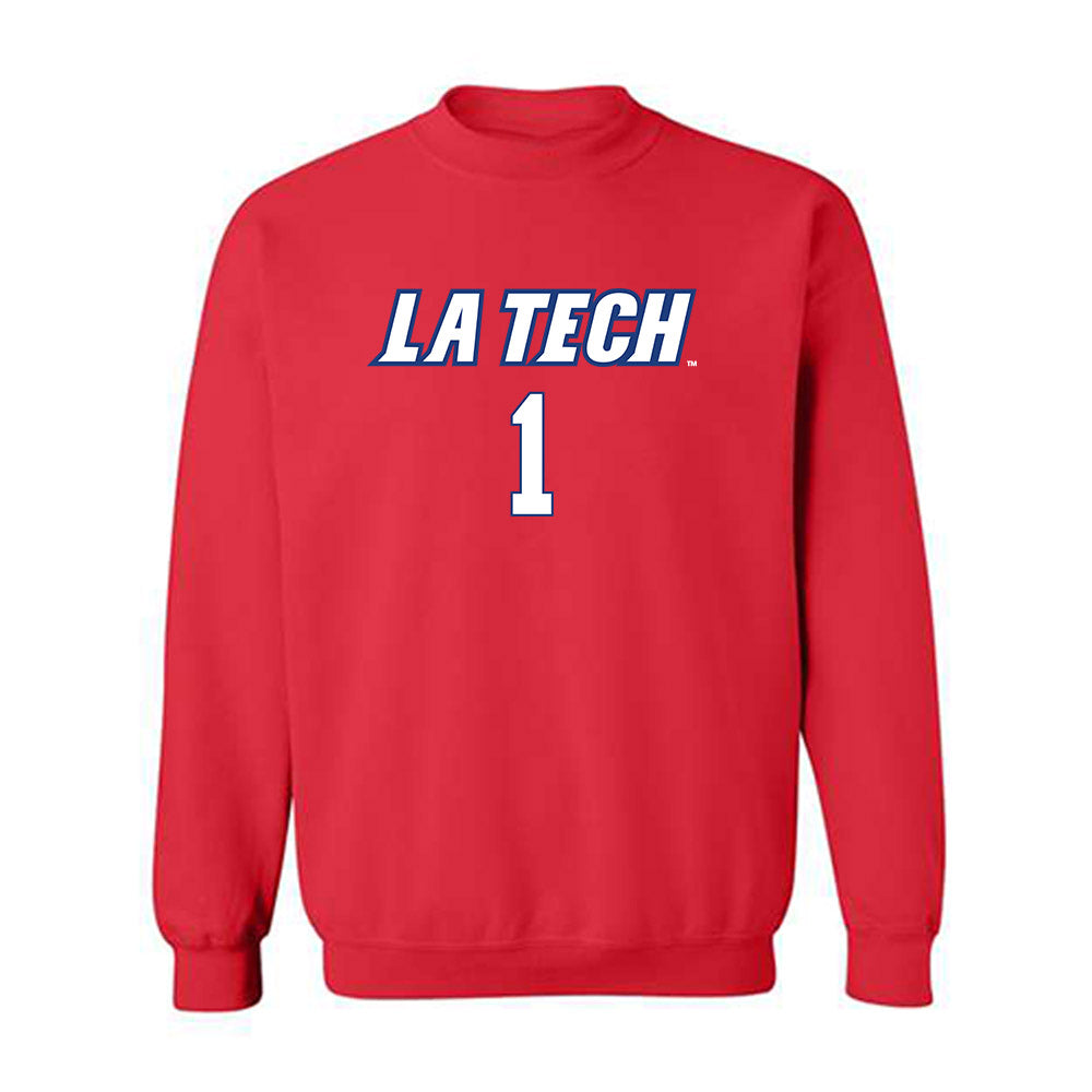 LA Tech - NCAA Women's Volleyball : Sydnee Carter - Replica Shersey Crewneck Sweatshirt-0