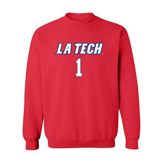 LA Tech - NCAA Women's Volleyball : Sydnee Carter - Replica Shersey Crewneck Sweatshirt-0