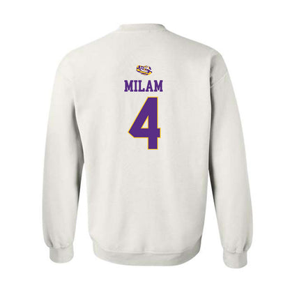 LSU - NCAA Baseball : Steven Milam - Crewneck Sweatshirt Replica Shersey