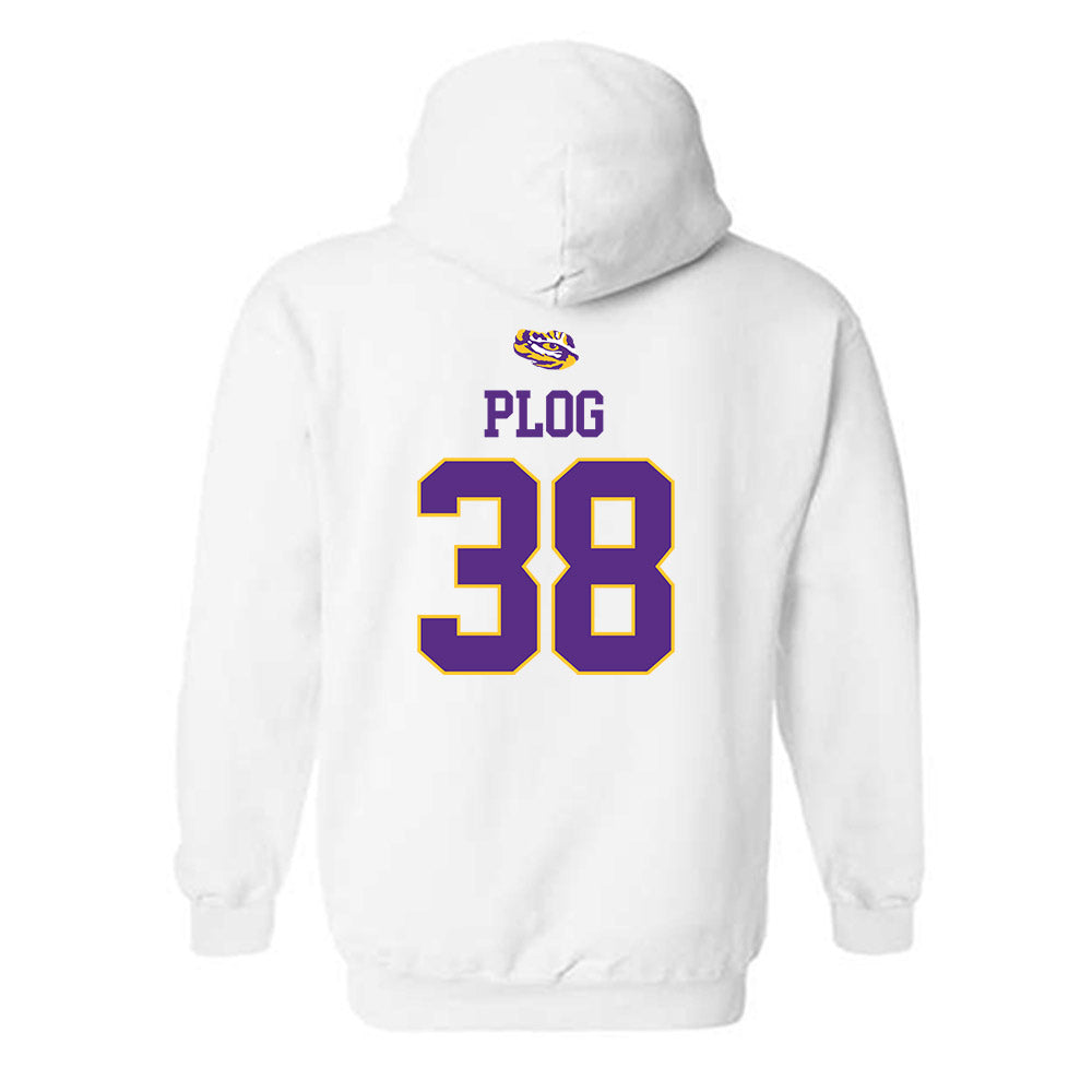 LSU - NCAA Baseball : Ethan Plog - Replica Shersey Hooded Sweatshirt-1