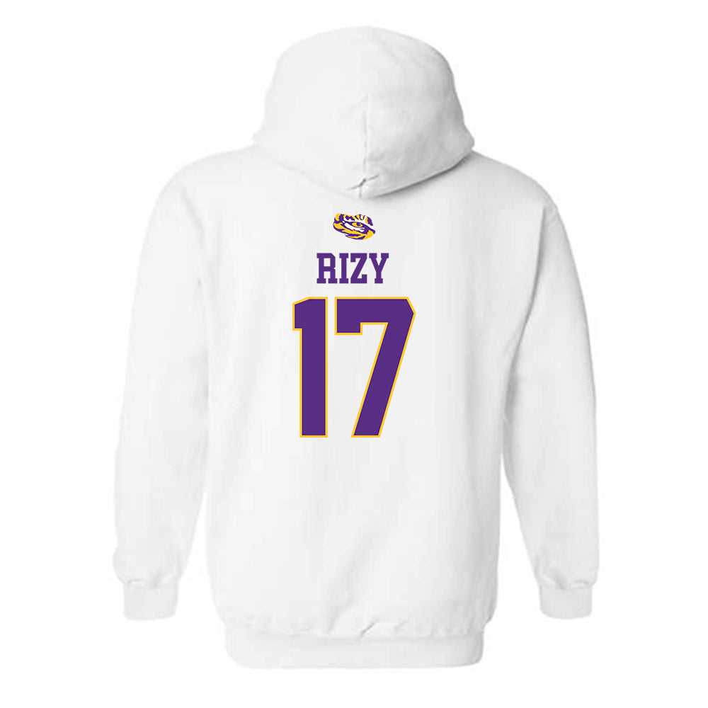 LSU - NCAA Baseball : Mavrick Rizy - Replica Shersey Hooded Sweatshirt-1