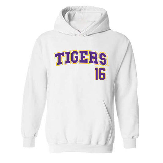 LSU - NCAA Baseball : Ethan Frey - Replica Shersey Hooded Sweatshirt-0