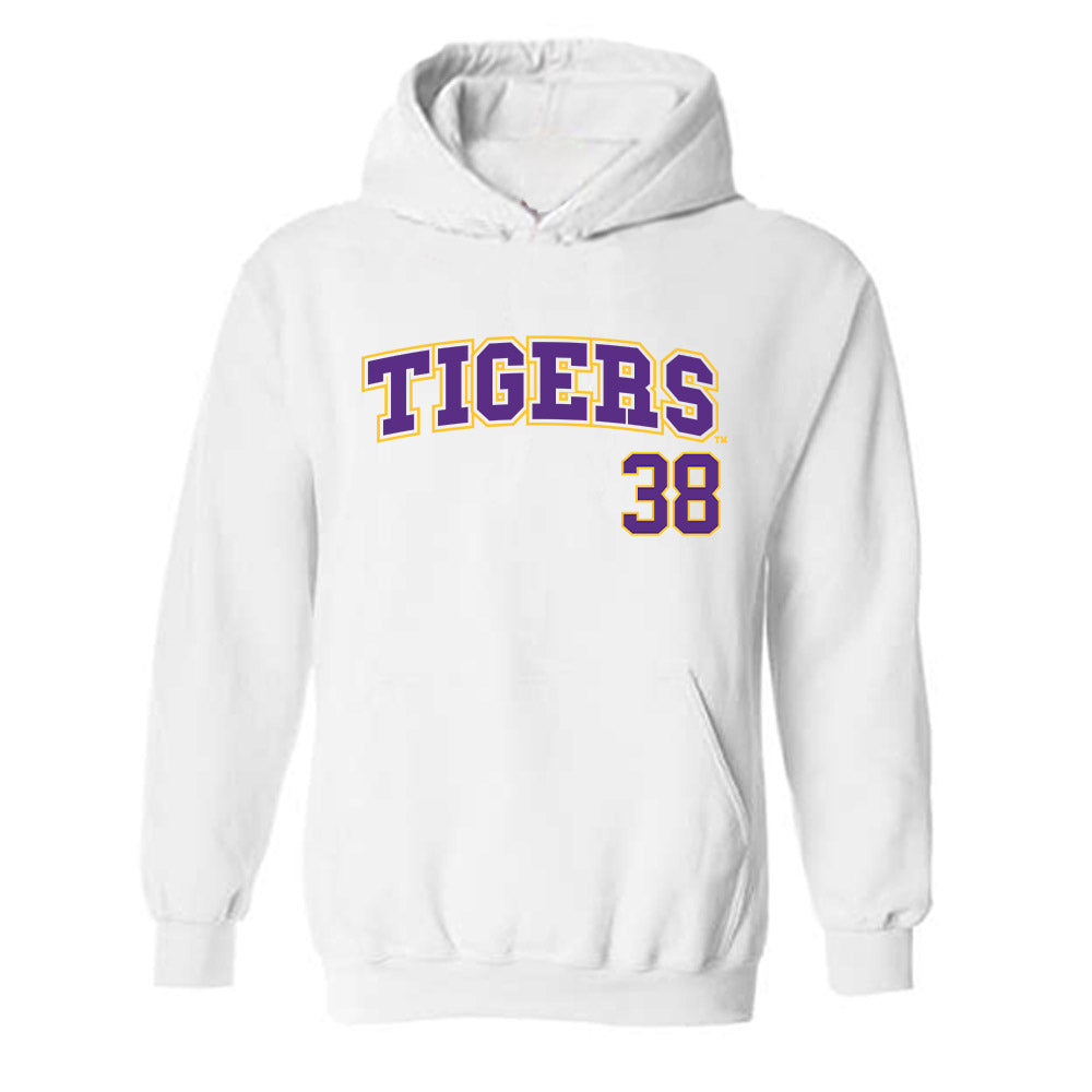 LSU - NCAA Baseball : Ethan Plog - Replica Shersey Hooded Sweatshirt-0
