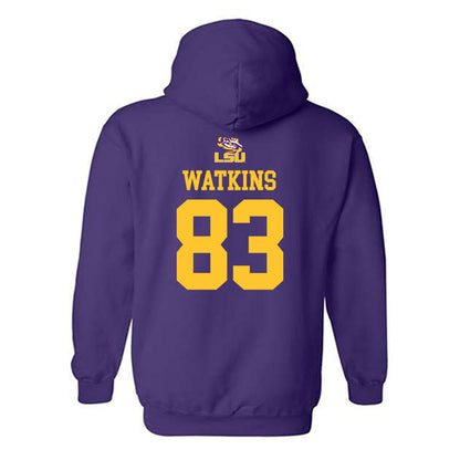 LSU - NCAA Football : Jelani Watkins - Replica Shersey Hooded Sweatshirt