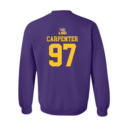 LSU - NCAA Football : Dylan Carpenter - Replica Shersey Crewneck Sweatshirt-1