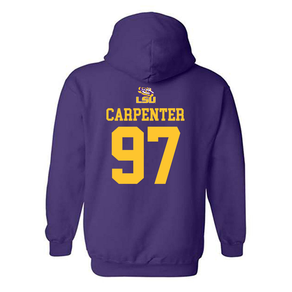 LSU - NCAA Football : Dylan Carpenter - Replica Shersey Hooded Sweatshirt-1