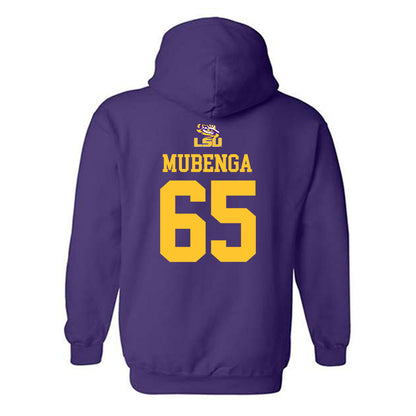 LSU - NCAA Football : Paul Mubenga - Replica Shersey Hooded Sweatshirt-1