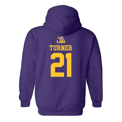 LSU - NCAA Football : Michael Turner - Replica Shersey Hooded Sweatshirt