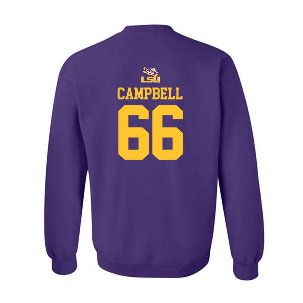 LSU - NCAA Football : Will Campbell - Replica Shersey Crewneck Sweatshirt