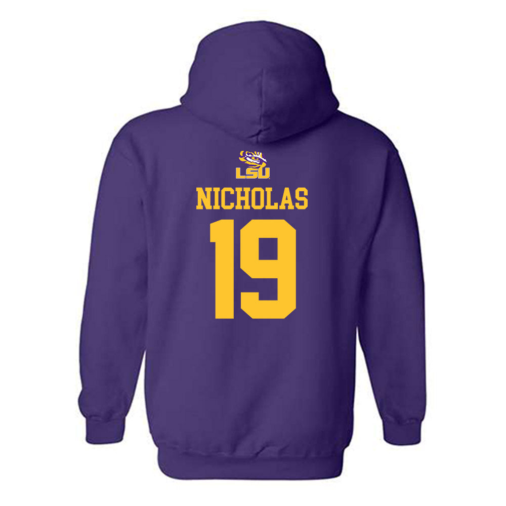 LSU - NCAA Football : Javen Nicholas - Replica Shersey Hooded Sweatshirt