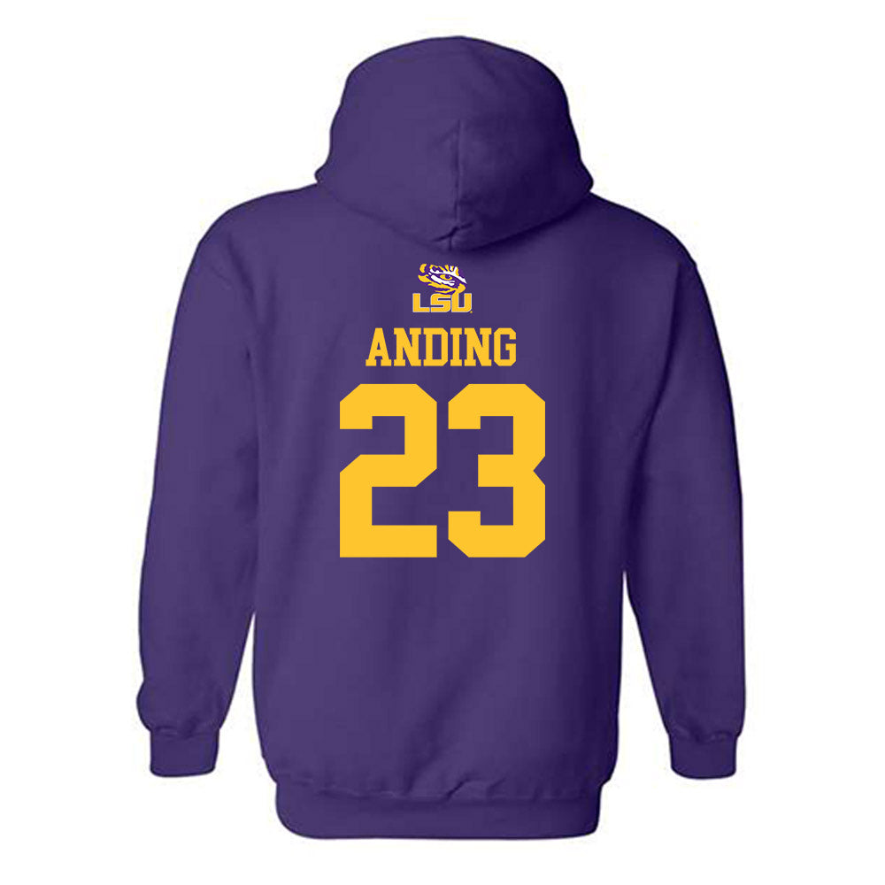 LSU - NCAA Football : Aidan Anding - Replica Shersey Hooded Sweatshirt-1
