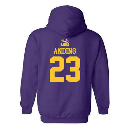 LSU - NCAA Football : Aidan Anding - Replica Shersey Hooded Sweatshirt-1