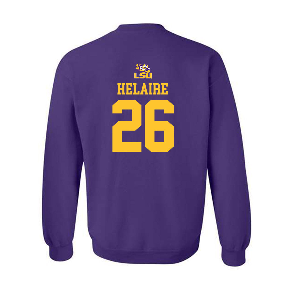 LSU - NCAA Football : Cowinn Helaire - Replica Shersey Crewneck Sweatshirt