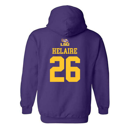 LSU - NCAA Football : Cowinn Helaire - Replica Shersey Hooded Sweatshirt