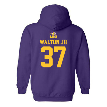 LSU - NCAA Football : Craig Walton Jr - Replica Shersey Hooded Sweatshirt