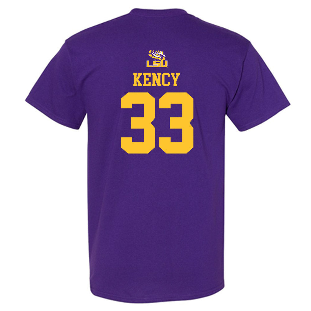 LSU - NCAA Football : David Kency - Replica Shersey T-Shirt-1