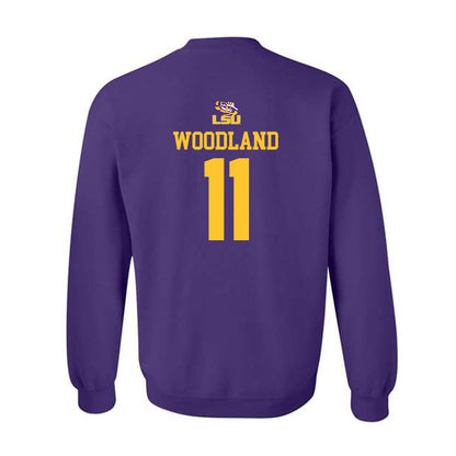 LSU - NCAA Football : PJ Woodland - Replica Shersey Crewneck Sweatshirt