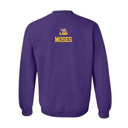 LSU - NCAA Football : Keylan Moses - Replica Shersey Crewneck Sweatshirt-1