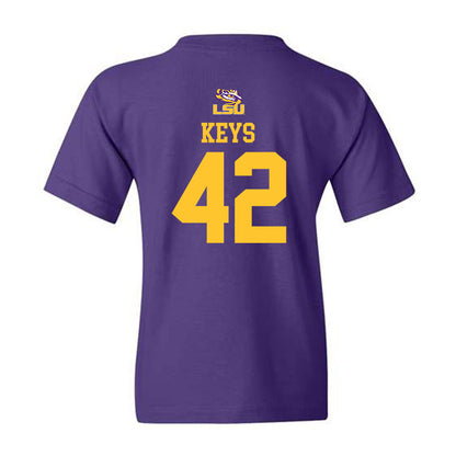 LSU - NCAA Football : Davhon Keys - Replica Shersey Youth T-Shirt