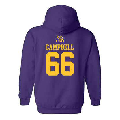 LSU - NCAA Football : Will Campbell - Replica Shersey Hooded Sweatshirt