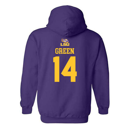 LSU - NCAA Football : Trey'Dez Green - Replica Shersey Hooded Sweatshirt