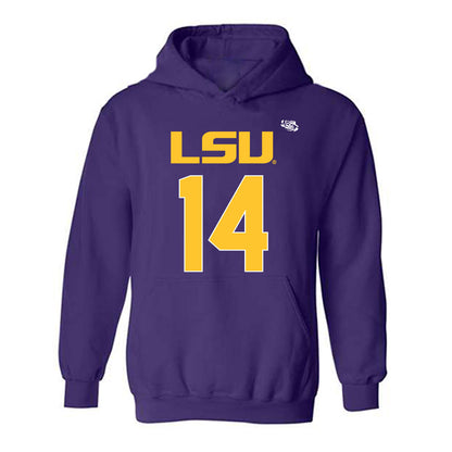 LSU - NCAA Football : Trey'Dez Green - Replica Shersey Hooded Sweatshirt