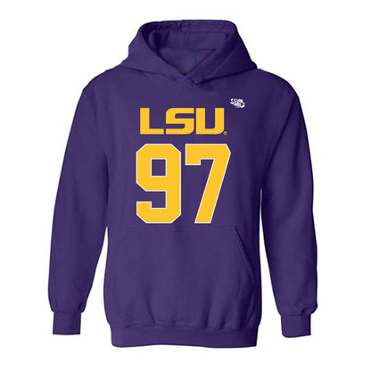 LSU - NCAA Football : Dylan Carpenter - Replica Shersey Hooded Sweatshirt-0