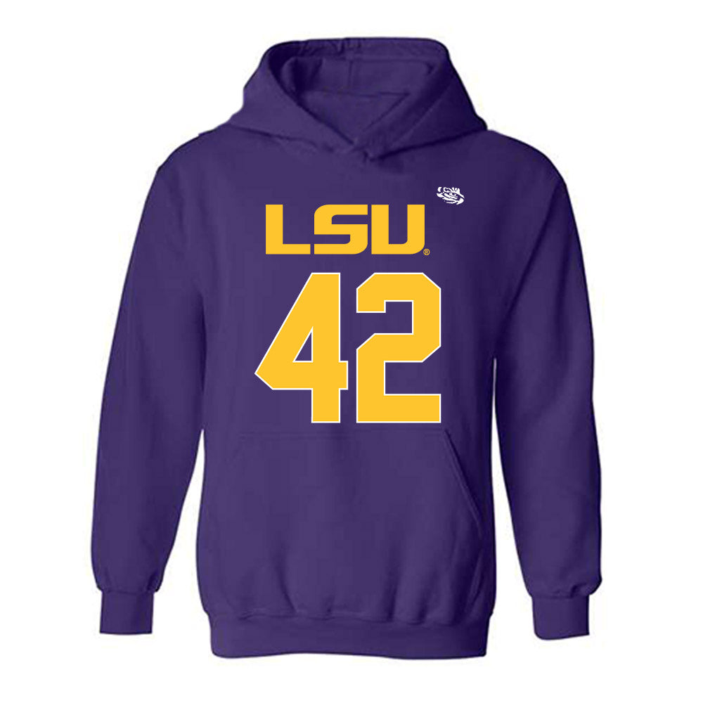 LSU - NCAA Football : Davhon Keys - Replica Shersey Hooded Sweatshirt