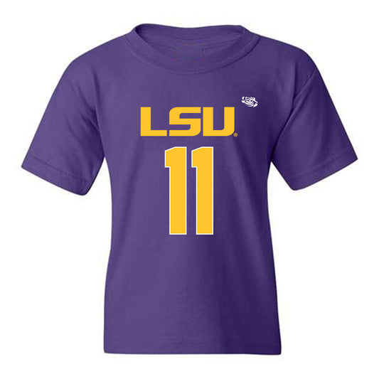 LSU - NCAA Football : PJ Woodland - Replica Shersey Youth T-Shirt