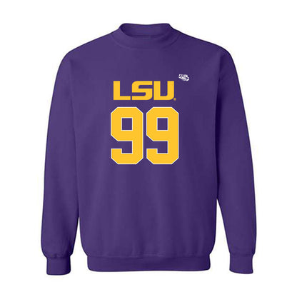 LSU - NCAA Football : Blake Ochsendorf - Replica Shersey Crewneck Sweatshirt