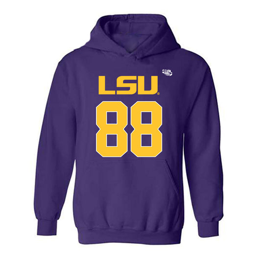 LSU - NCAA Football : Preston Hickey - Replica Shersey Hooded Sweatshirt